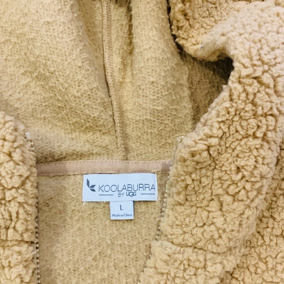 Koolaburra by UGG Cozy Sherpa Teddy Bear Half Zip Hoodie - Women’s Large - Picture 2 of 2